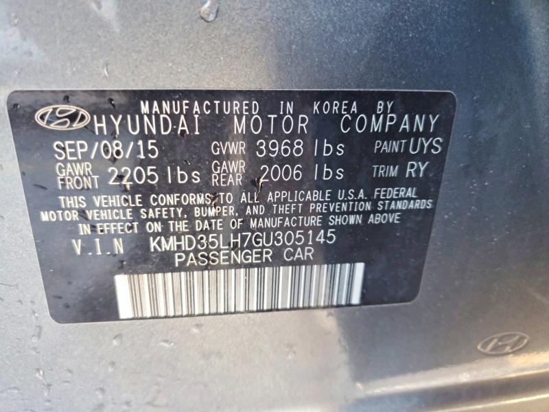 Aukcja sprzedaży 2016 Hyundai Elantra Gt, vin: KMHD35LH7GU305145, numer aukcji: 51974926