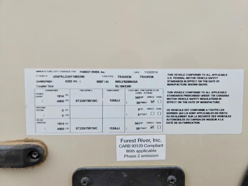 Продажа на аукционе авто 2015 Rockwood Trailers, vin: 4X4FRLD24F1865290, номер лота: 49657026