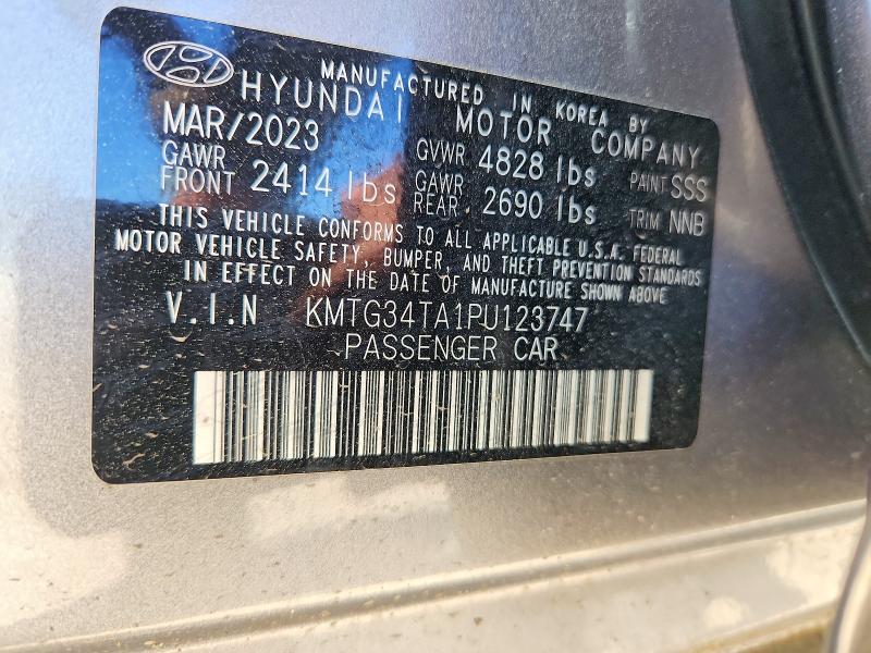 49986396 :رقم المزاد ، KMTG34TA1PU123747 vin ، 2023 Genesis G70 مزاد بيع