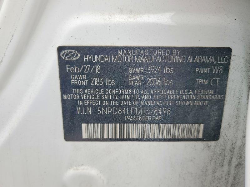 Продаж на аукціоні авто 2018 Hyundai Elantra, vin: 5NPD84LF1JH328498, номер лоту: 48265276