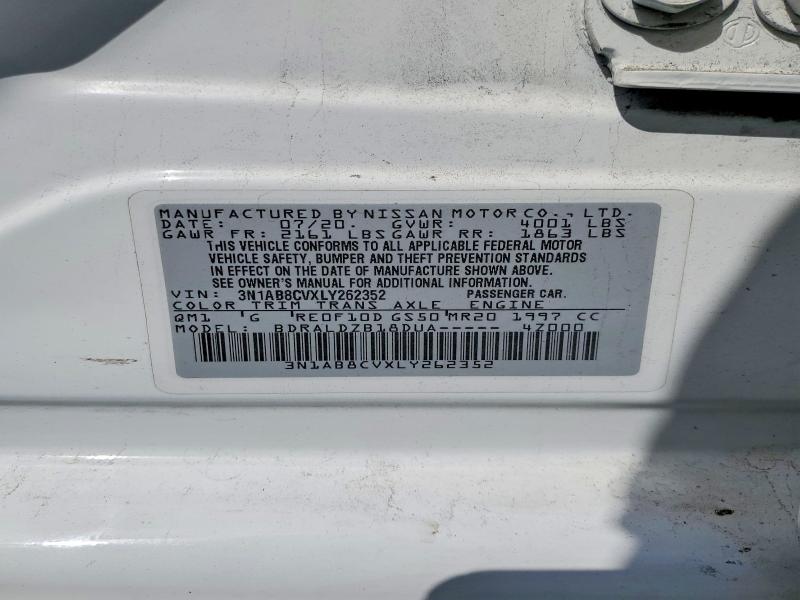 Продажа на аукционе авто 2020 Nissan Sentra, vin: 3N1AB8CVXLY262352, номер лота: 50494046