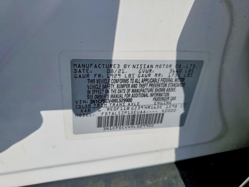 Aukcja sprzedaży 2021 Nissan Kicks, vin: 3N1CP5CV4ML529900, numer aukcji: 50108696