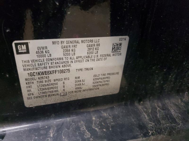 2015 Chevrolet Silverado მანქანა იყიდება აუქციონზე, vin: 1GC1KWE8XFF108275, აუქციონის ნომერი: 51478636