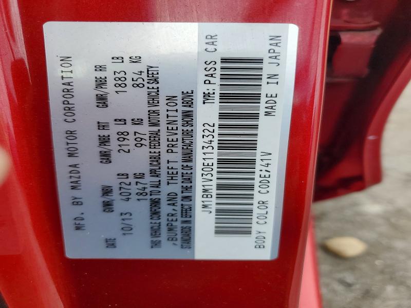 50830166 :رقم المزاد ، JM1BM1V30E1134322 vin ، 2014 Mazda 3 مزاد بيع