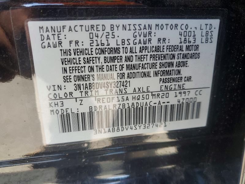 Aukcja sprzedaży 2025 Nissan Sentra, vin: 3N1AB8DV4SY327421, numer aukcji: 50357656