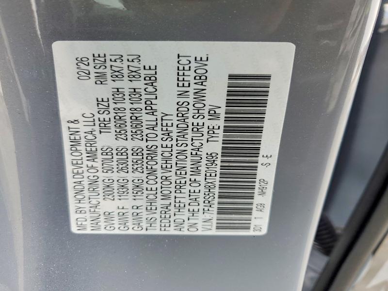 Продажа на аукционе авто 2026 Honda Cr-v, vin: 7FARS5H8XTE019495, номер лота: 50528456
