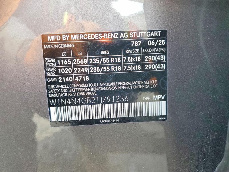 Aukcja sprzedaży 2026 Mercedes-benz Gla, vin: W1N4N4GB2TJ791236, numer aukcji: 51652346