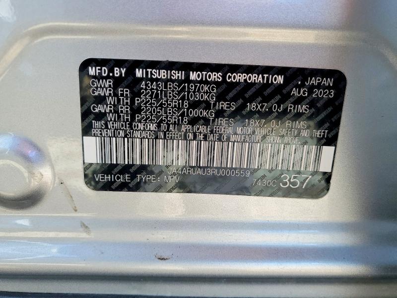 Продаж на аукціоні авто 2024 Mitsubishi Outlander Sport, vin: JA4ARUAU3RU000559, номер лоту: 48739136