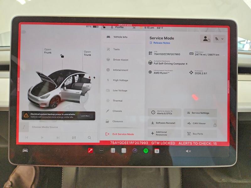 49672176 :رقم المزاد ، 7SAYGDEE1RF207993 vin ، 2024 Tesla Model Y مزاد بيع