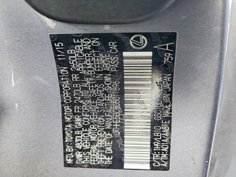 51852676 :رقم المزاد ، JTHHE5BC8G5011896 vin ، 2016 Lexus Rc مزاد بيع