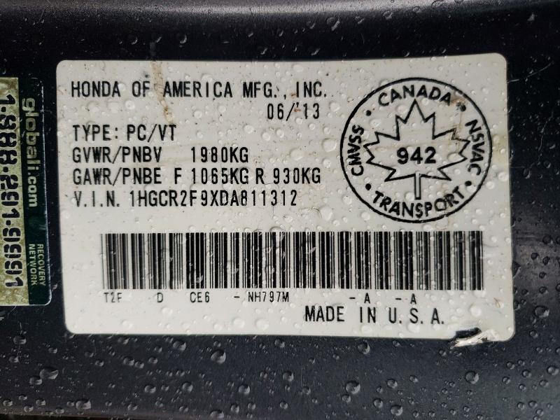 Aukcja sprzedaży 2013 Honda Accord, vin: 1HGCR2F9XDA811312, numer aukcji: 49473196