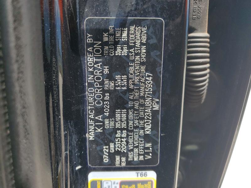 Aukcja sprzedaży 2022 Kia Soul, vin: KNDJ23AU8N7159347, numer aukcji: 51465356