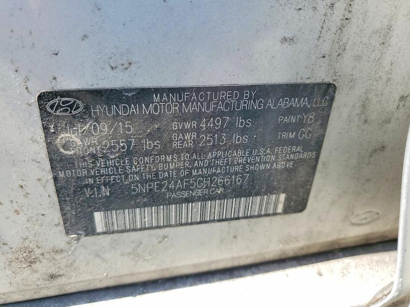 Продажа на аукционе авто 2016 Hyundai Sonata, vin: 5NPE24AF5GH266167, номер лота: 49470456