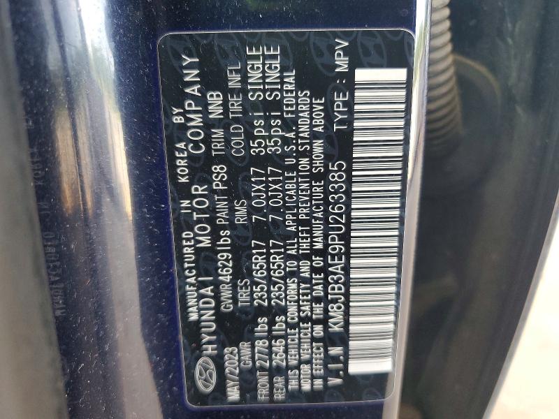 Продаж на аукціоні авто 2023 Hyundai Tucson, vin: KM8JB3AE9PU263385, номер лоту: 50629586