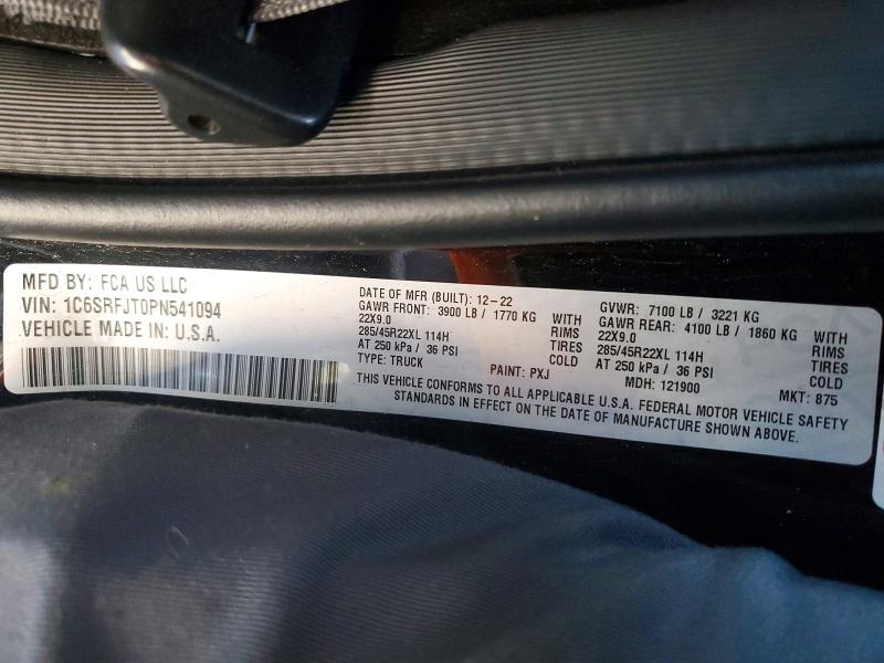Продаж на аукціоні авто 2023 Ram 1500, vin: 1C6SRFJT0PN541094, номер лоту: 50368006