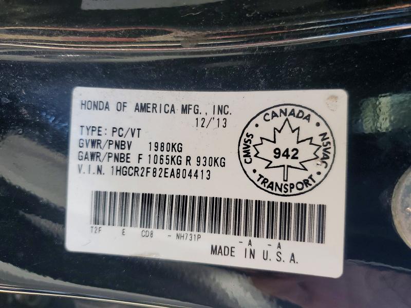 Aukcja sprzedaży 2014 Honda Accord, vin: 1HGCR2F82EA804413, numer aukcji: 50054266