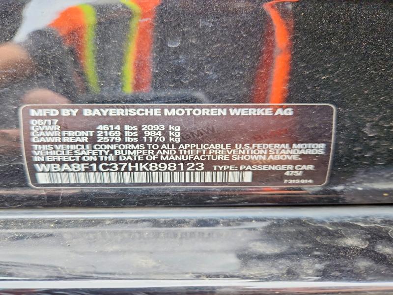 Продаж на аукціоні авто 2017 Bmw 328, vin: WBA8F1C37HK898123, номер лоту: 50944456