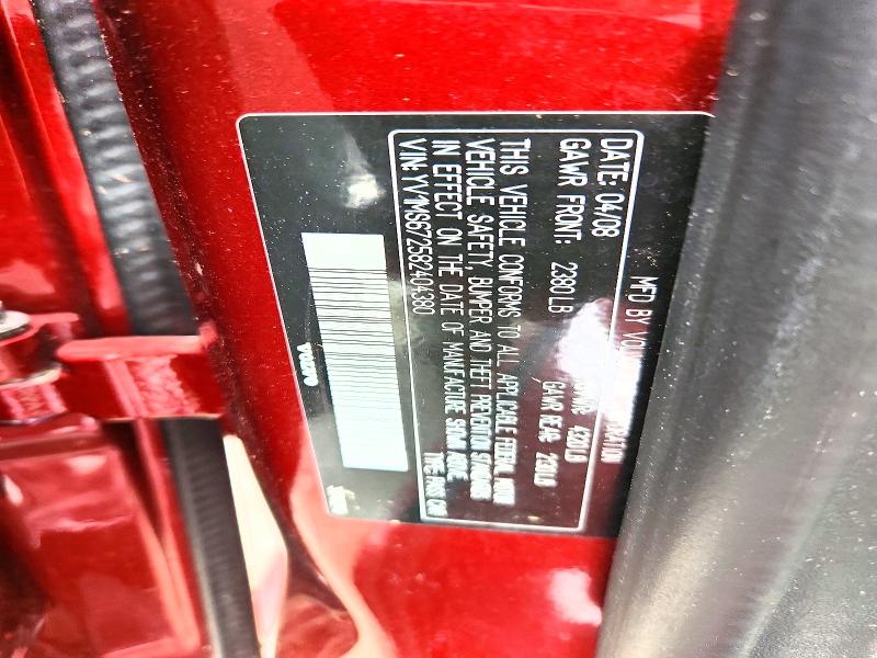 Aukcja sprzedaży 2008 Volvo S40, vin: YV1MS672582404380, numer aukcji: 50635816