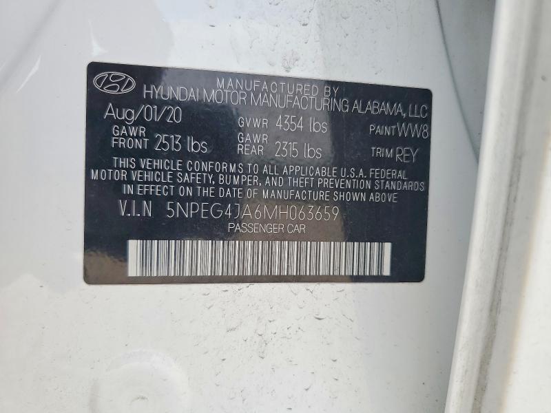 Продажа на аукционе авто 2021 Hyundai Sonata, vin: 5NPEG4JA6MH063659, номер лота: 51152096