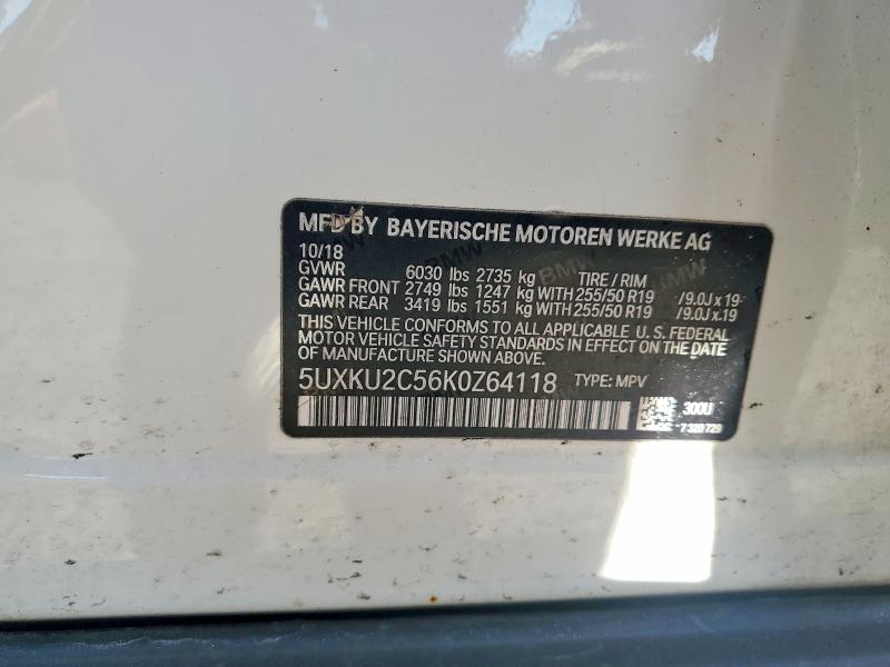 Aukcja sprzedaży 2019 Bmw X6, vin: 5UXKU2C56K0Z64118, numer aukcji: 48678996