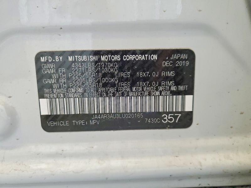 Aukcja sprzedaży 2020 Mitsubishi Outlander Sport, vin: JA4AR3AU3LU020165, numer aukcji: 50095076