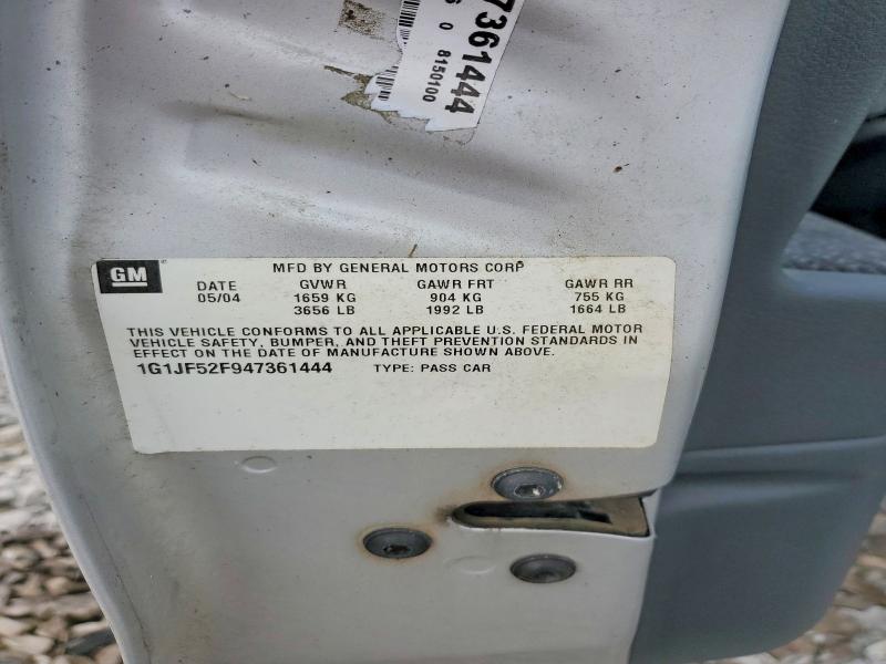 2004 Chevrolet Cavalier მანქანა იყიდება აუქციონზე, vin: 1G1JF52F947361444, აუქციონის ნომერი: 51157676
