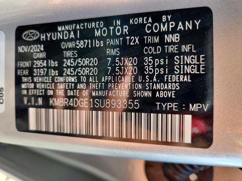 Aukcja sprzedaży 2025 Hyundai Palisade, vin: KM8R4DGE1SU893355, numer aukcji: 49094236