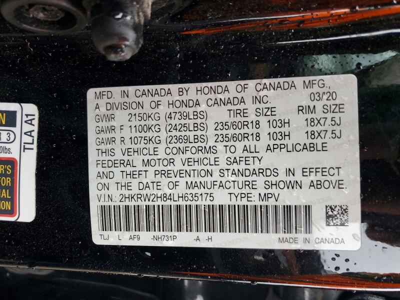 Aukcja sprzedaży 2020 Honda Cr-v, vin: 2HKRW2H84LH635175, numer aukcji: 49479126