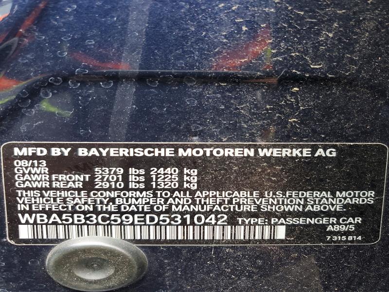 2014 Bmw 535 მანქანა იყიდება აუქციონზე, vin: WBA5B3C59ED531042, აუქციონის ნომერი: 48825596