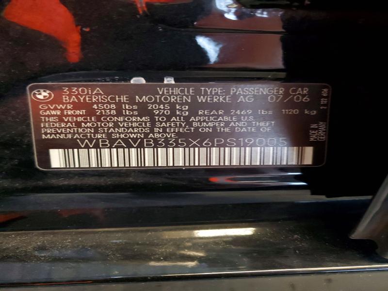 Продажа на аукционе авто 2006 Bmw 330, vin: WBAVB335X6PS19005, номер лота: 50781606
