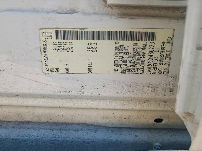 51063186 :رقم المزاد ، 1N4AL2AP3CN486223 vin ، 2012 Nissan Altima مزاد بيع