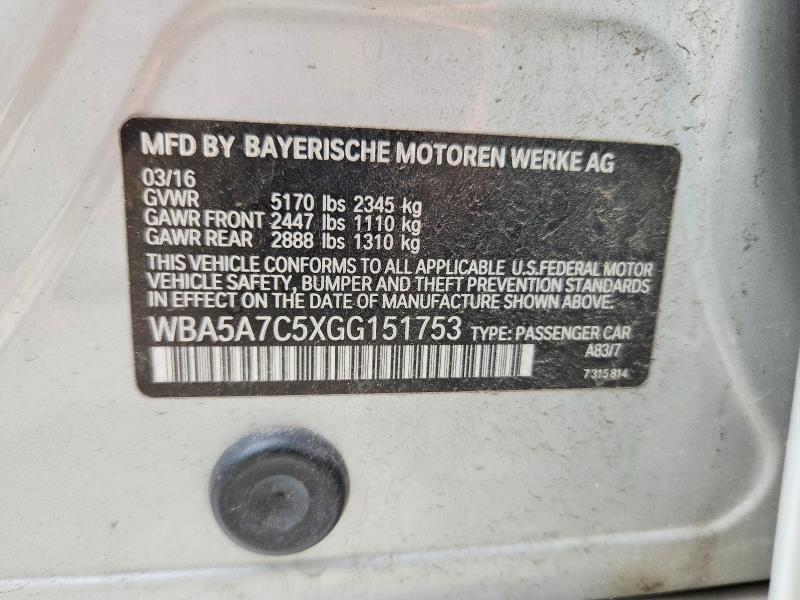 Продаж на аукціоні авто 2016 Bmw 528, vin: WBA5A7C5XGG151753, номер лоту: 49427546