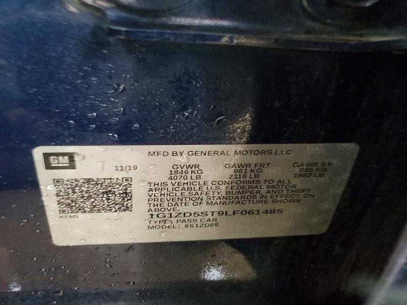 Продажа на аукционе авто 2020 Chevrolet Malibu, vin: 1G1ZD5ST9LF061485, номер лота: 51805496