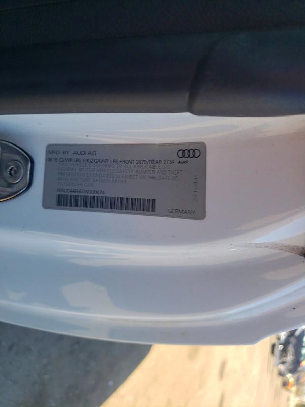 Aukcja sprzedaży 2016 Audi S5, vin: WAUC4AFH5GN000624, numer aukcji: 50505476