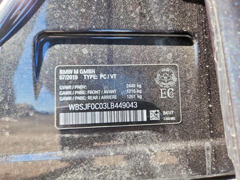 Продаж на аукціоні авто 2020 Bmw M5, vin: WBSJF0C03LB449043, номер лоту: 50945096