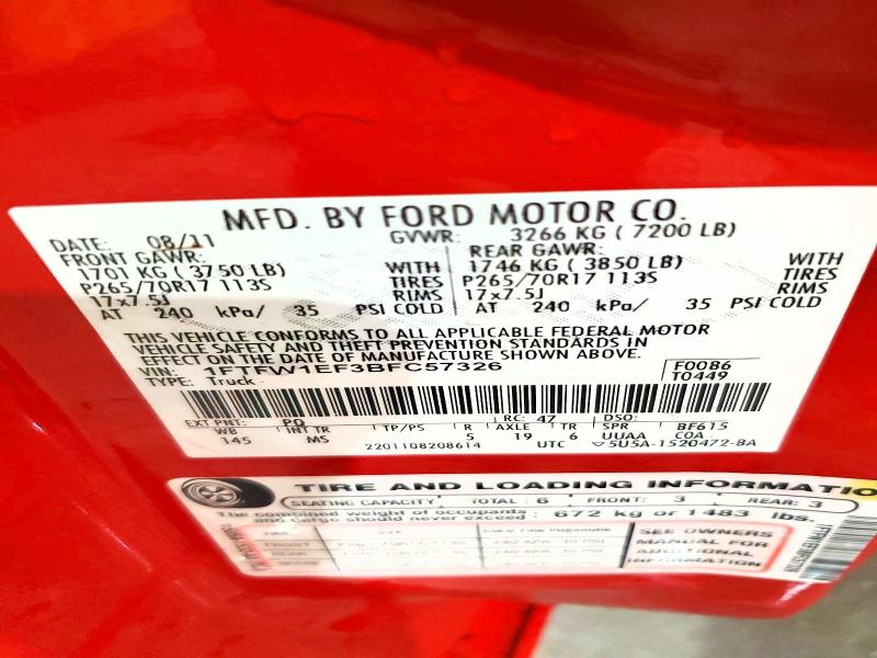 2011 Ford F-150 Xlt მანქანა იყიდება აუქციონზე, vin: 1FTFW1EF3BFC57326, აუქციონის ნომერი: 48397816