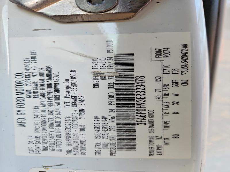 Aukcja sprzedaży 2014 Ford Fusion, vin: 3FA6P0H93ER323478, numer aukcji: 48312496
