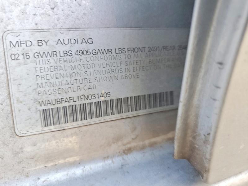 Aukcja sprzedaży 2015 Audi A4, vin: WAUBFAFL1FN031409, numer aukcji: 47587356