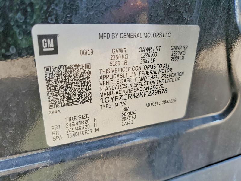 Aukcja sprzedaży 2019 Cadillac Xt4, vin: 1GYFZER42KF229678, numer aukcji: 51338616