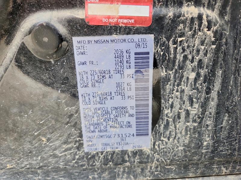 Aukcja sprzedaży 2016 Nissan Rogue, vin: 5N1AT2MT5GC731524, numer aukcji: 50839286