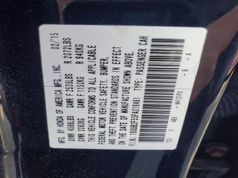 Aukcja sprzedaży 2015 Acura Tlx, vin: 19UUB2F55FA019481, numer aukcji: 47759316