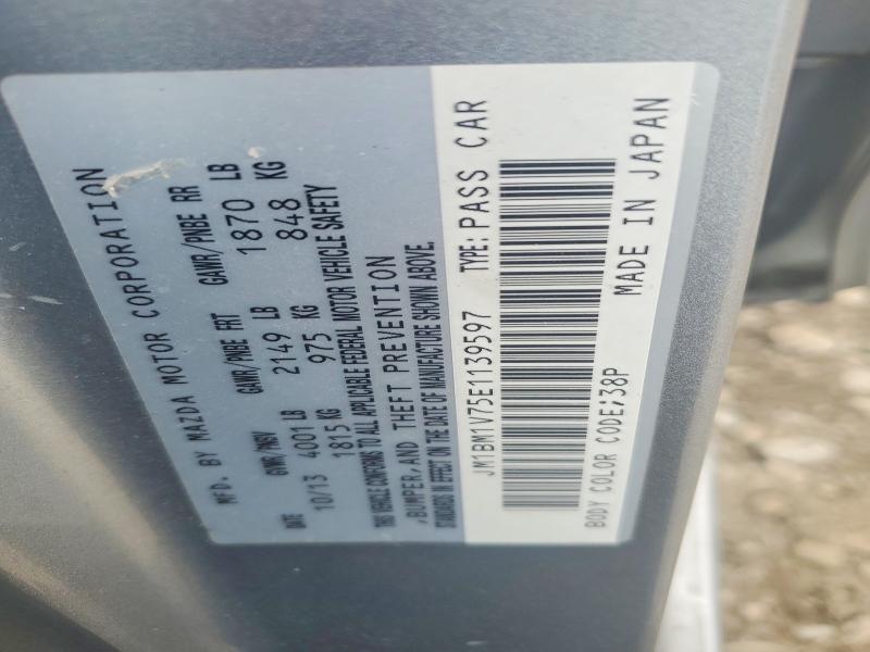 Aukcja sprzedaży 2014 Mazda 3, vin: JM1BM1V75E1139597, numer aukcji: 48751576
