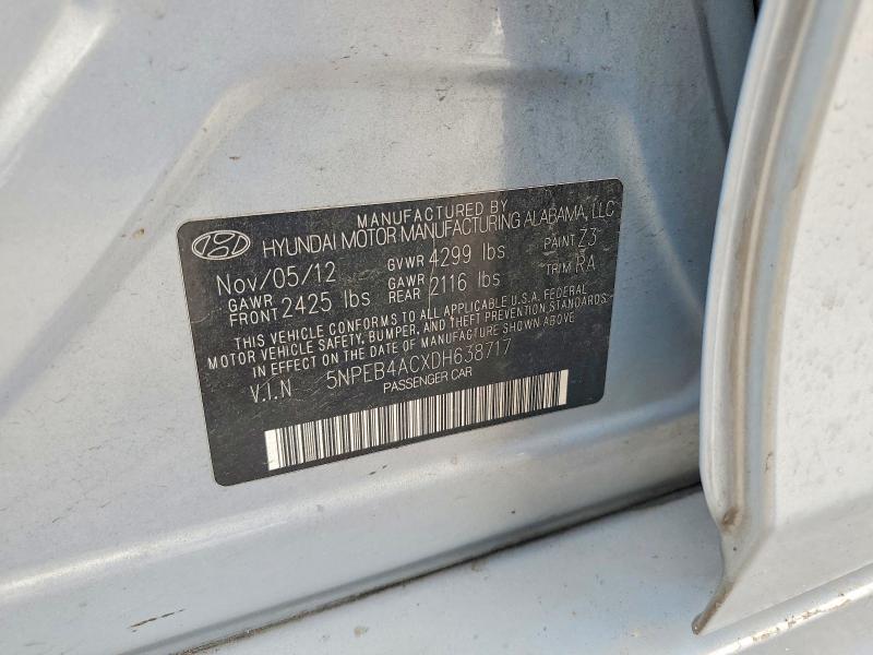 Продажа на аукционе авто 2013 Hyundai Sonata, vin: 5NPEB4ACXDH638717, номер лота: 51830006
