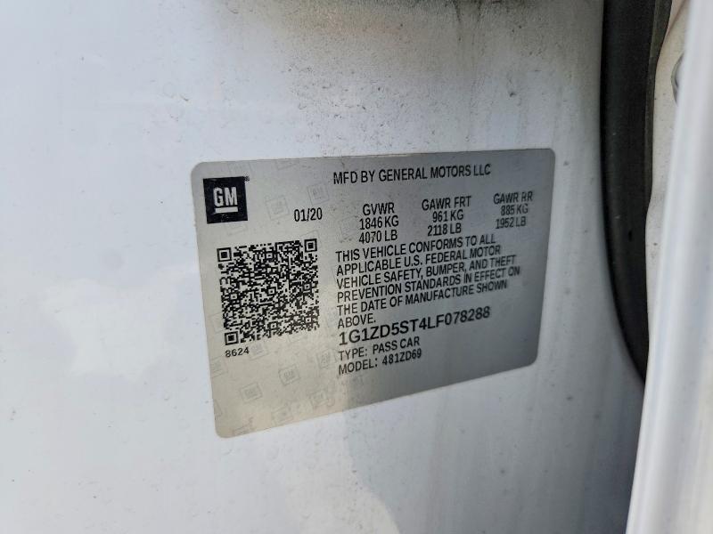 2020 Chevrolet Malibu მანქანა იყიდება აუქციონზე, vin: 1G1ZD5ST4LF078288, აუქციონის ნომერი: 49034926