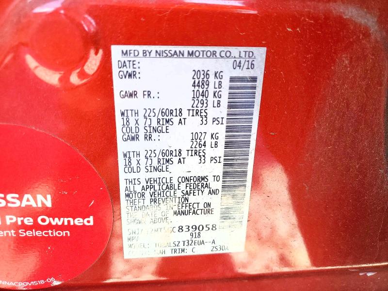 Aukcja sprzedaży 2016 Nissan Rogue, vin: 5N1AT2MT5GC839058, numer aukcji: 49978626