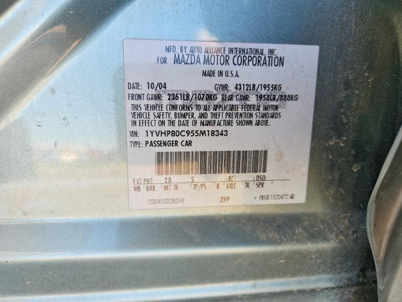 Продаж на аукціоні авто 2005 Mazda 6, vin: 1YVHP80C955M18343, номер лоту: 51526856