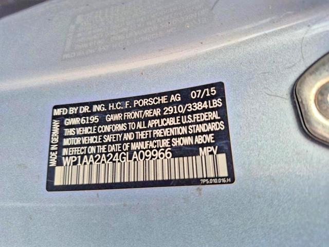 49388196 :رقم المزاد ، WP1AA2A24GLA09966 vin ، 2016 Porsche Cayenne مزاد بيع