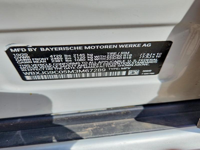 Продаж на аукціоні авто 2021 Bmw X1, vin: WBXJG9C05M3M67289, номер лоту: 51315586