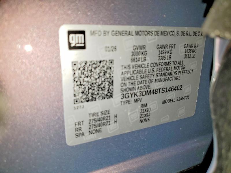 2026 Cadillac Optiq მანქანა იყიდება აუქციონზე, vin: 3GYK3DM48TS146402, აუქციონის ნომერი: 48828456