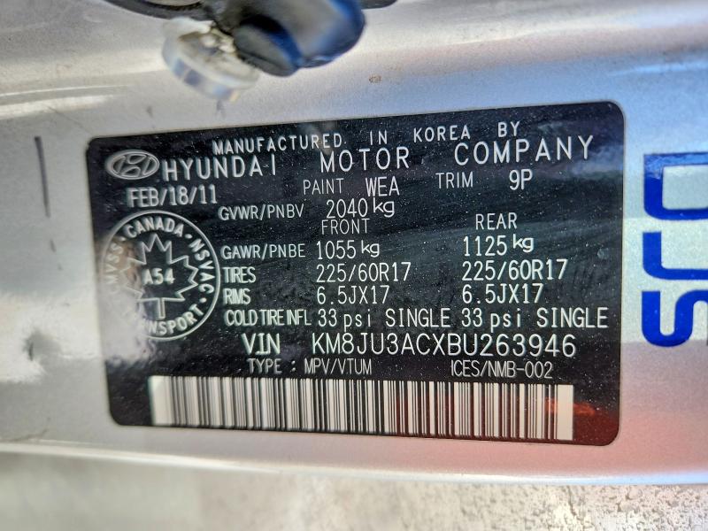 Aukcja sprzedaży 2011 Hyundai Tucson, vin: KM8JU3ACXBU263946, numer aukcji: 50141246